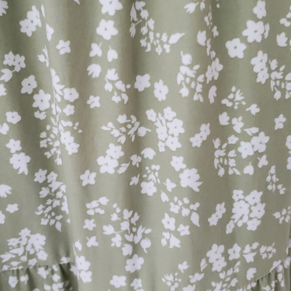 S 4-6 No Boundaries Crochet Bodice Maxi Floral Green/White Sundress New - Picture 7 of 7